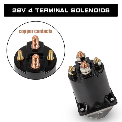 RANSOTO 5Pcs 36V 4 Terminals Solenoids Replace# 8016 Compatible with 1976-1998 Club Car DS Golf Cart