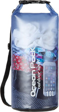 Skiennix Waterproof Dry Bag - 10L/20L Roll Top Backpack for Kayaking & Boating | Blue 10L