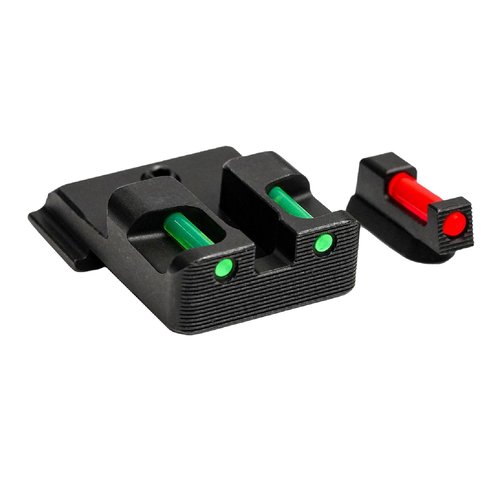 TAG Precision TAC Gun Sights Compatible with CZ P10 Pistols | Durable Compact Ultra-Bright Front & Rear Tactical Handgun Sights with Easy Customization & Enhanced Accuracy | Fiber (TSF)