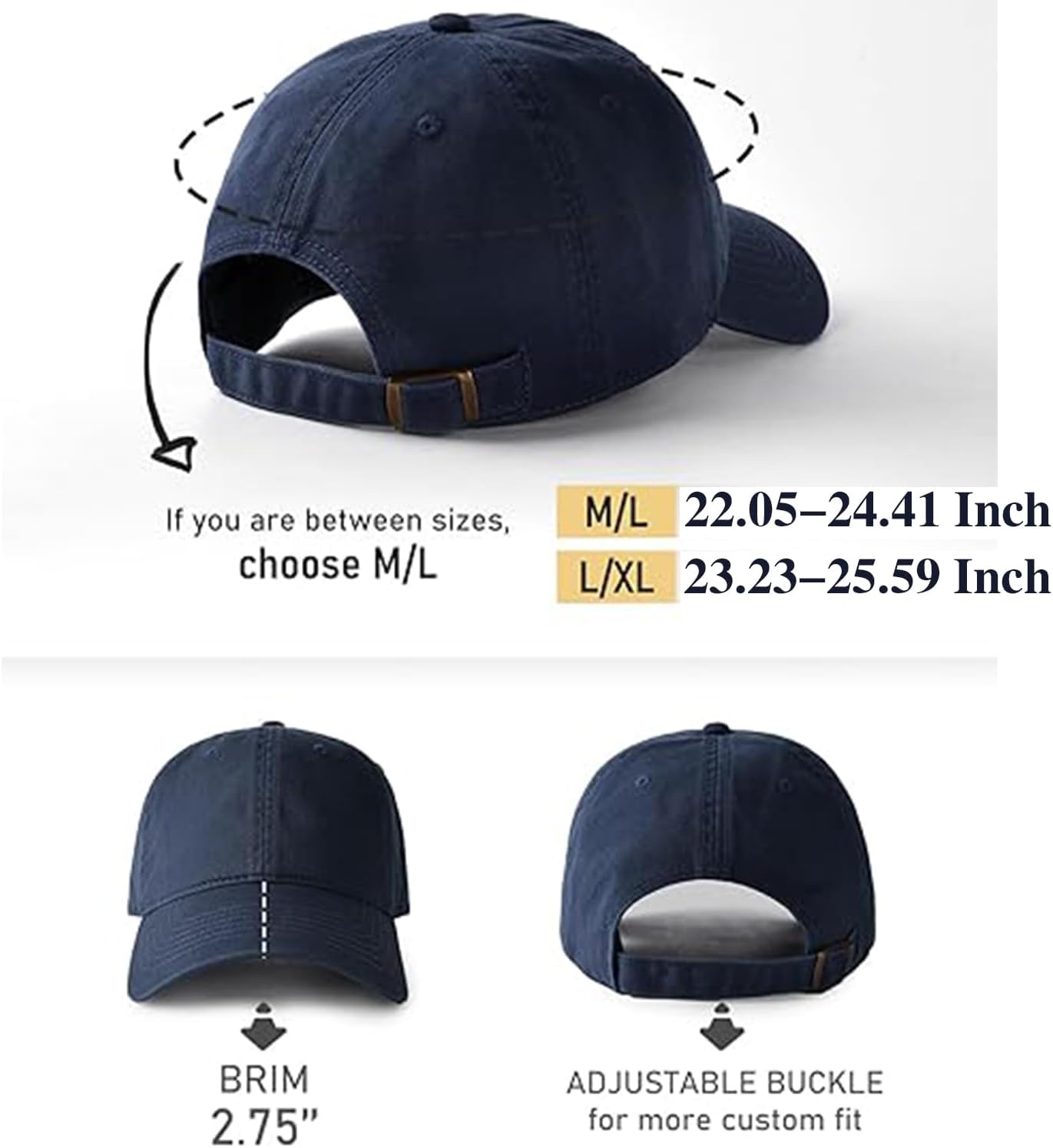 Skiennix Women's Baseball Caps - Adjustable Summer Sun Visor Hats | 2-Pack Set