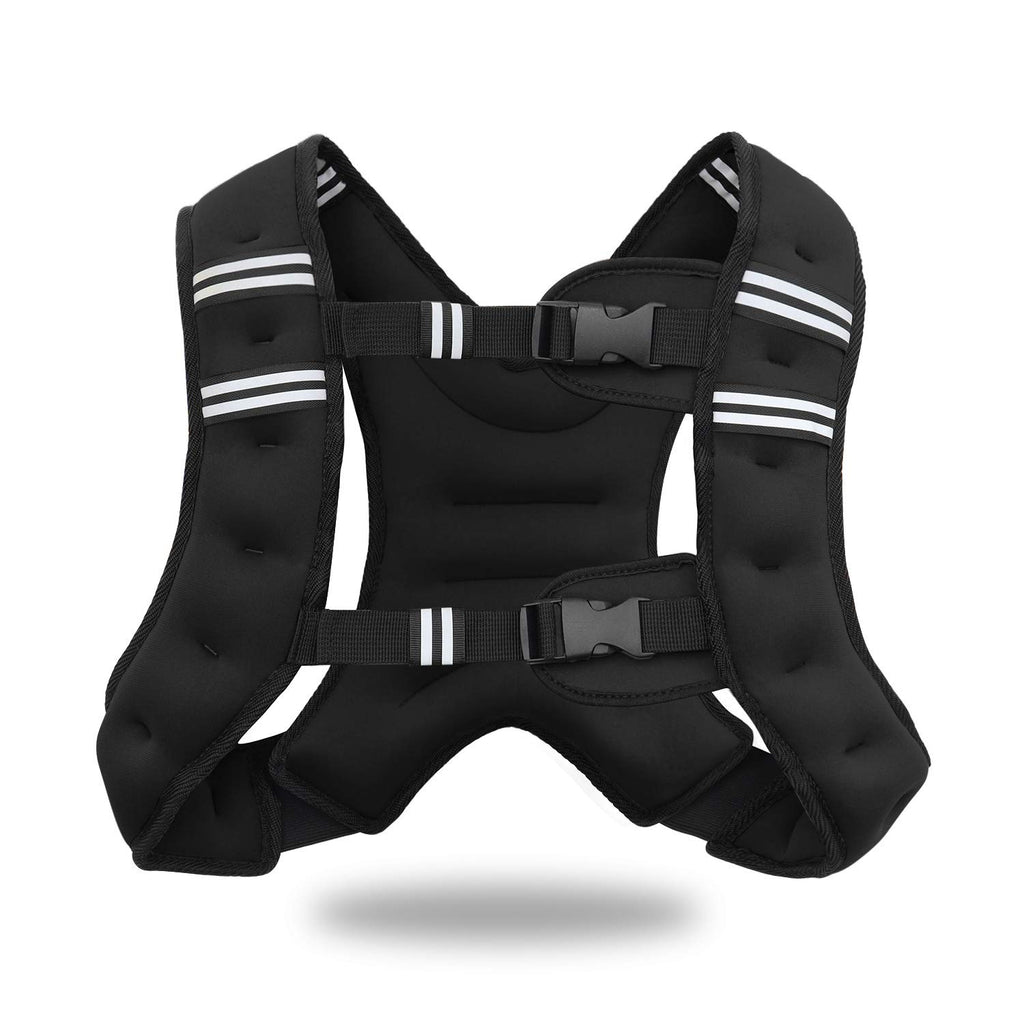 VIVITORY Weighted Vest Workout Equipment, 11lbs/18lbs Body Weight Vest for Men, Women, Strength Training, Running, Fitness, Muscle Building, Weight Loss, Weight lifting (18 lbs, Black)