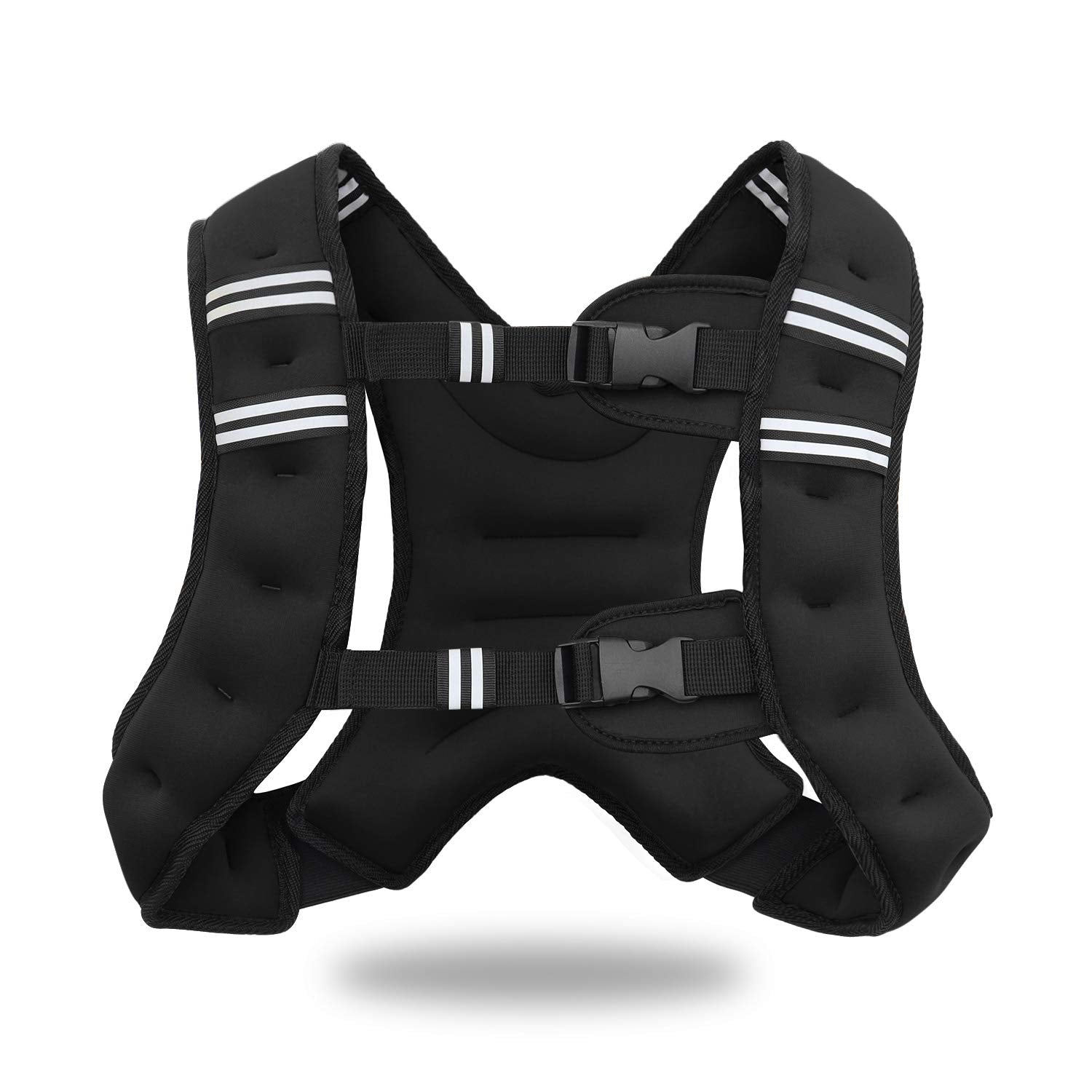 VIVITORY Weighted Vest Workout Equipment, 11lbs/18lbs Body Weight Vest for Men, Women, Strength Training, Running, Fitness, Muscle Building, Weight Loss, Weight lifting (18 lbs, Black)