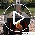 Steladomus Portable Camping Wood Stove with Fire Mat & Chimney Pipes – Compact Tent Heater Kit for Backpacking, RV, Ice Fishing