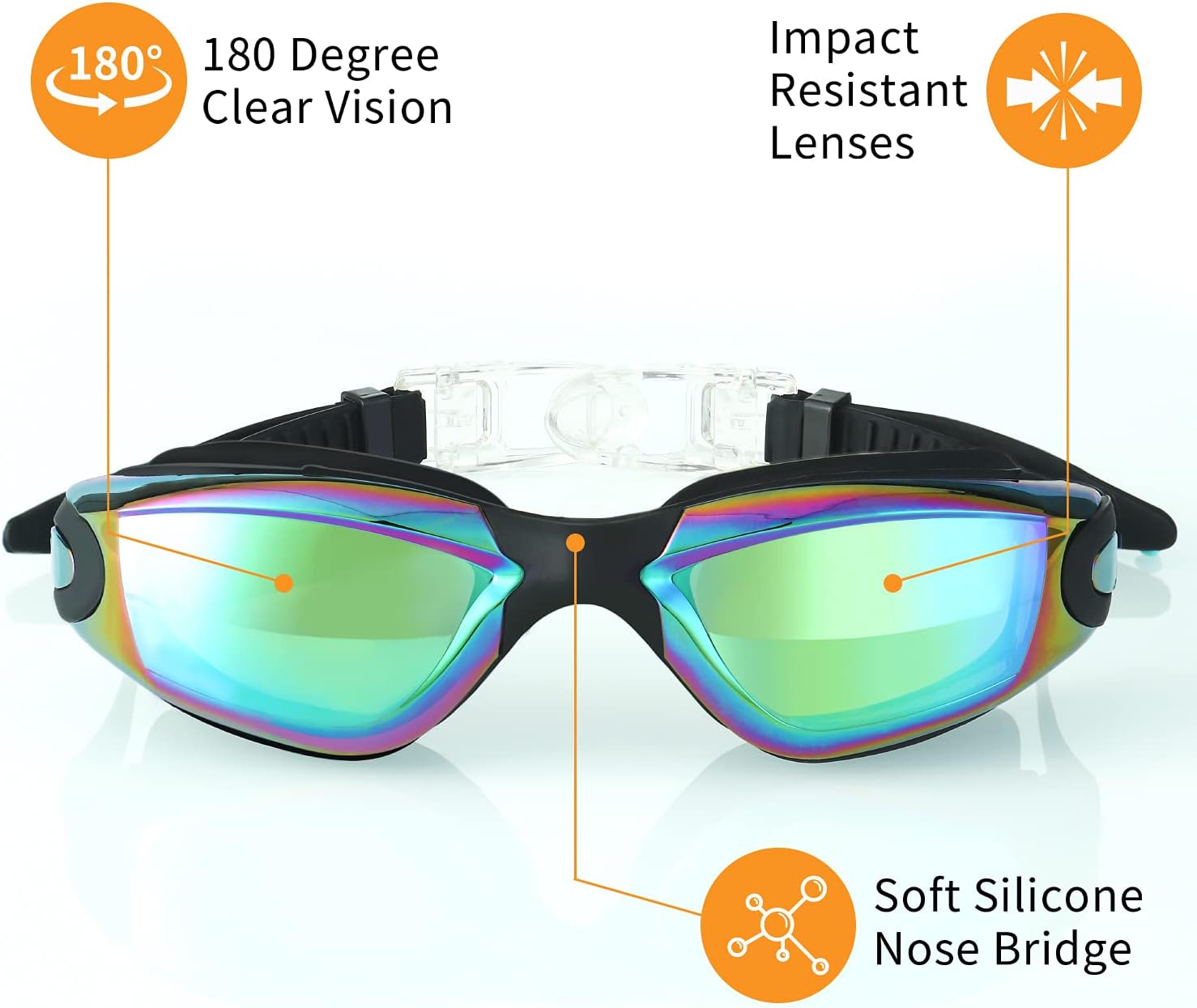Skiennix Kids Swim Goggles - UV Protection, Anti-Fog, No Leaking | 4 Pack for Ages 6-14