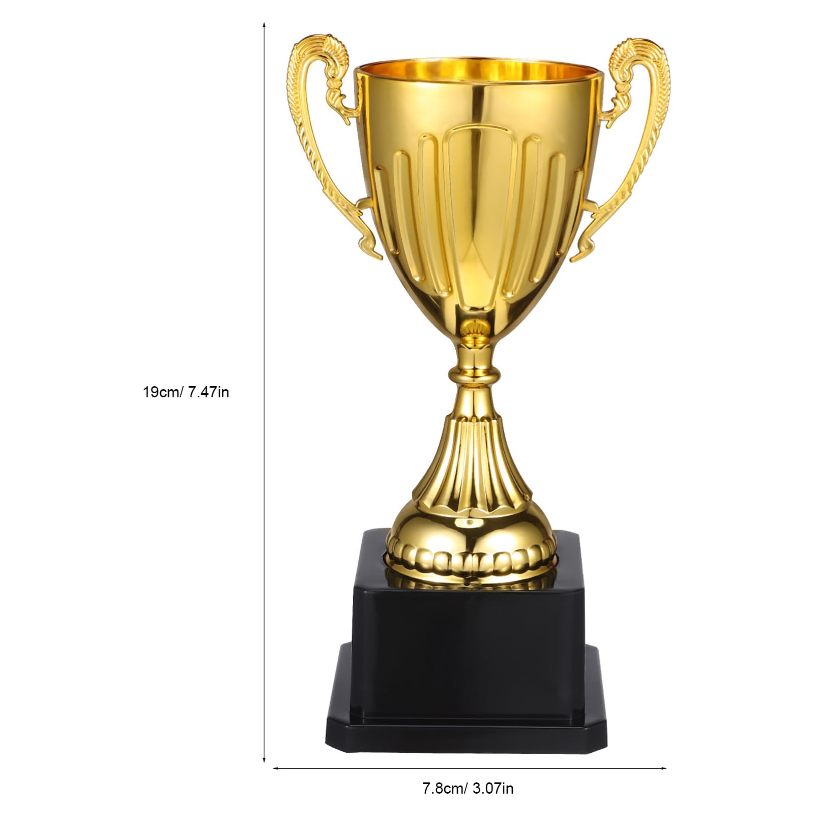 DOITOOL Gold Awards Trophy: Golden Trophies Awards Plastic Trophy Cup Rewards Winning Prize for Footabll Rewards Sports Tournaments, Birthday Party, Competitions