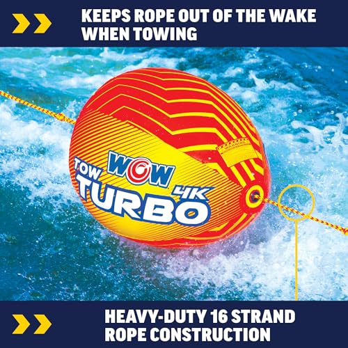 WOW Sports Water Sports Towable Tube Rope with Buoy & 4150-lb Break Strength