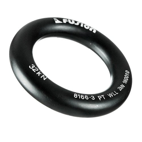 Fusion Climb Small 2-Inch Orange Black Aluminum O-Ring - Matte Black (5-Pack)