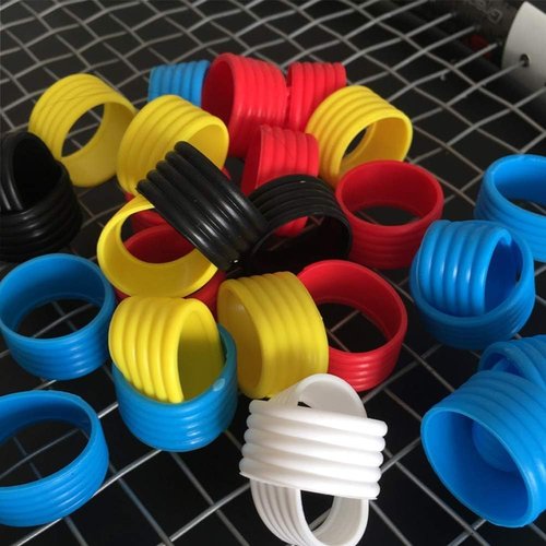 JJLFresheners 5Pcs Racket Handle Rubber Ring Stretchy Tennis Racquet Band Overgrips Black