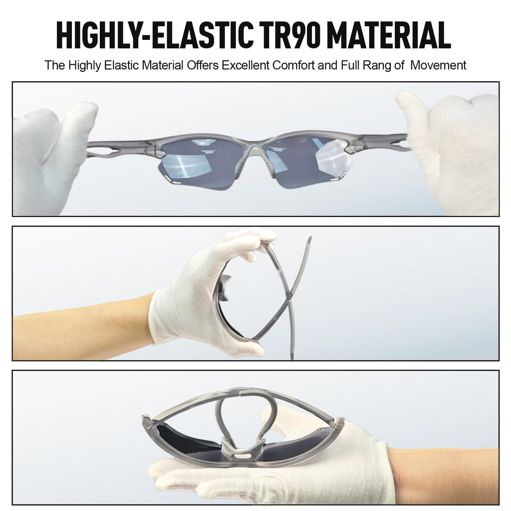 Polarized Sports Sunglasses for Men Women, Baseball Sun Glasses for Cycling Fishing Running Driving Golf Motorcycle Blue Glasses