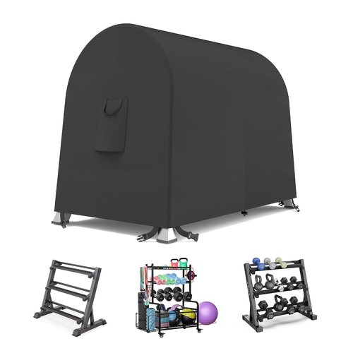 Weight Rack Cover for Home Gym Dumbbells Squat Rack Cover A-Frame Dumbbell Rack - Waterproof and Dustproof Oxford Cloth for Home Gym Dumbbell Set Brackets