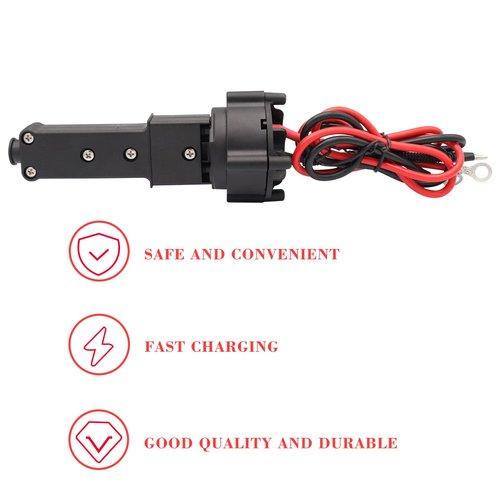 FIXHAWK 48V MAC DC Charger Plug & Powerwise Receptacle,Suitable for Yamaha Electric G19 G22 Model,Replace OEM# JR1-H235A-00 JW2-H6181-02