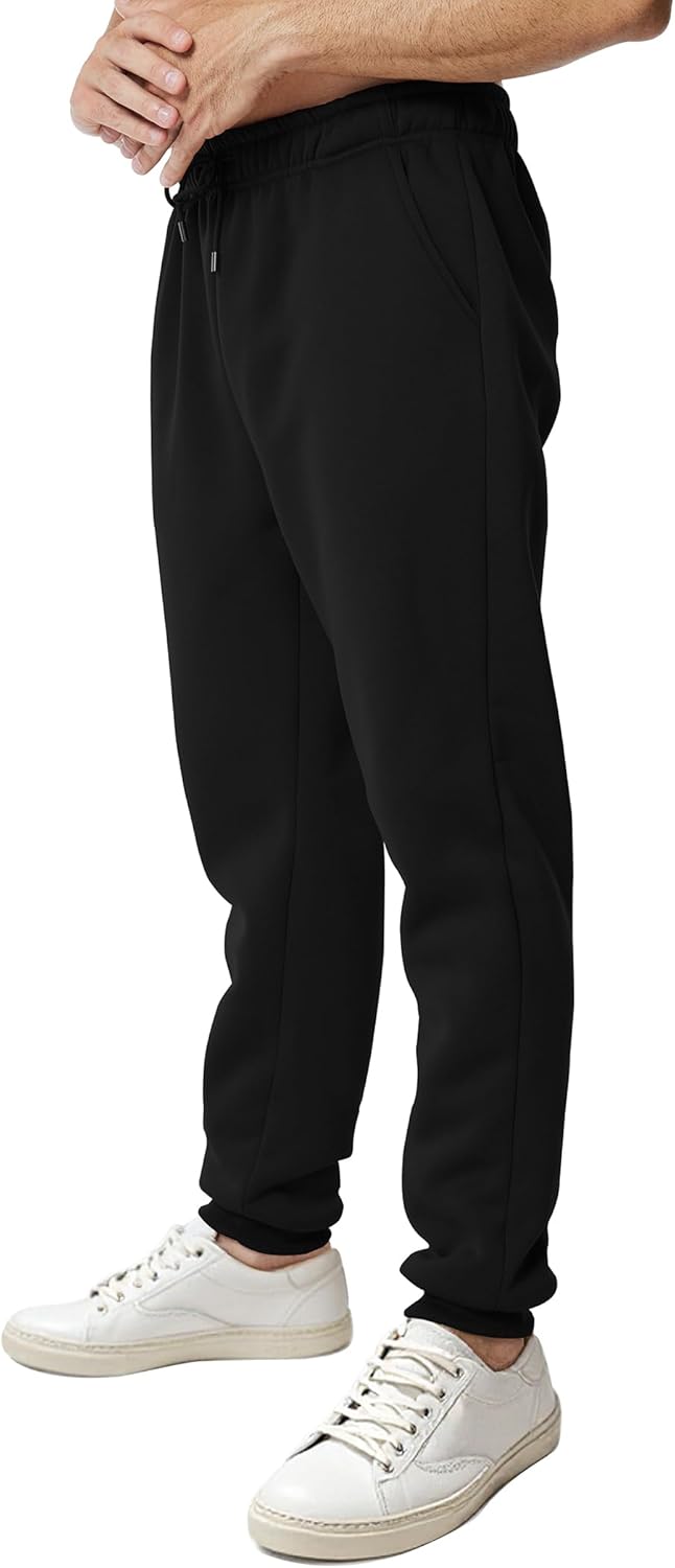 Skiennix Men's Sweatpants - Lightweight Fleece Joggers with Pockets for Casual Workouts | Elastic Waist