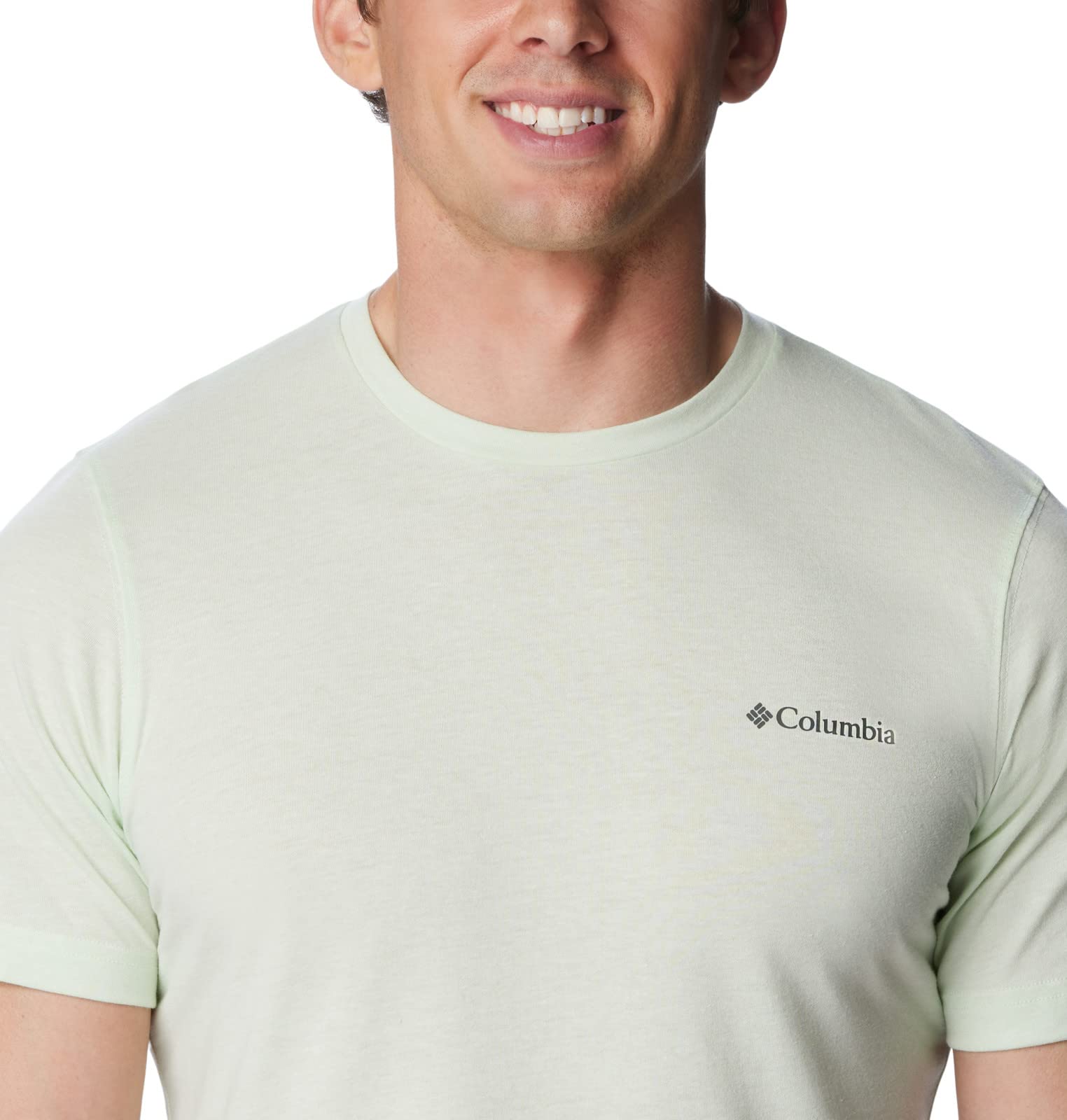 Columbia Men's Thistletown Hills Short Sleeve, Ice Green Heather, 1X Big