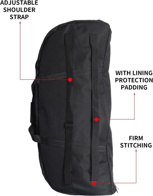 Archery Compound Bow Case - Lightweight Soft Bow Bag with Arrow Quiver & Adjustable Straps for Adults