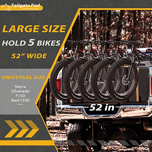Tailgate Bike Pad for Pickup Trucks - Waterproof, Scratch-Resistant, Holds 5 Bicycles