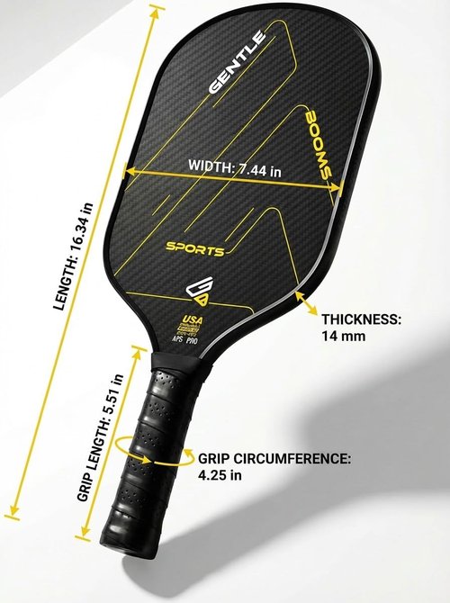 GBS Pickleball Paddle,USAPA certified,3K T700 carbon fiber surface,16mm titanium alloy honeycomb shock-absorbing core,high torque rotational control,powerful stroke,ThermoEdge thermoforming technology