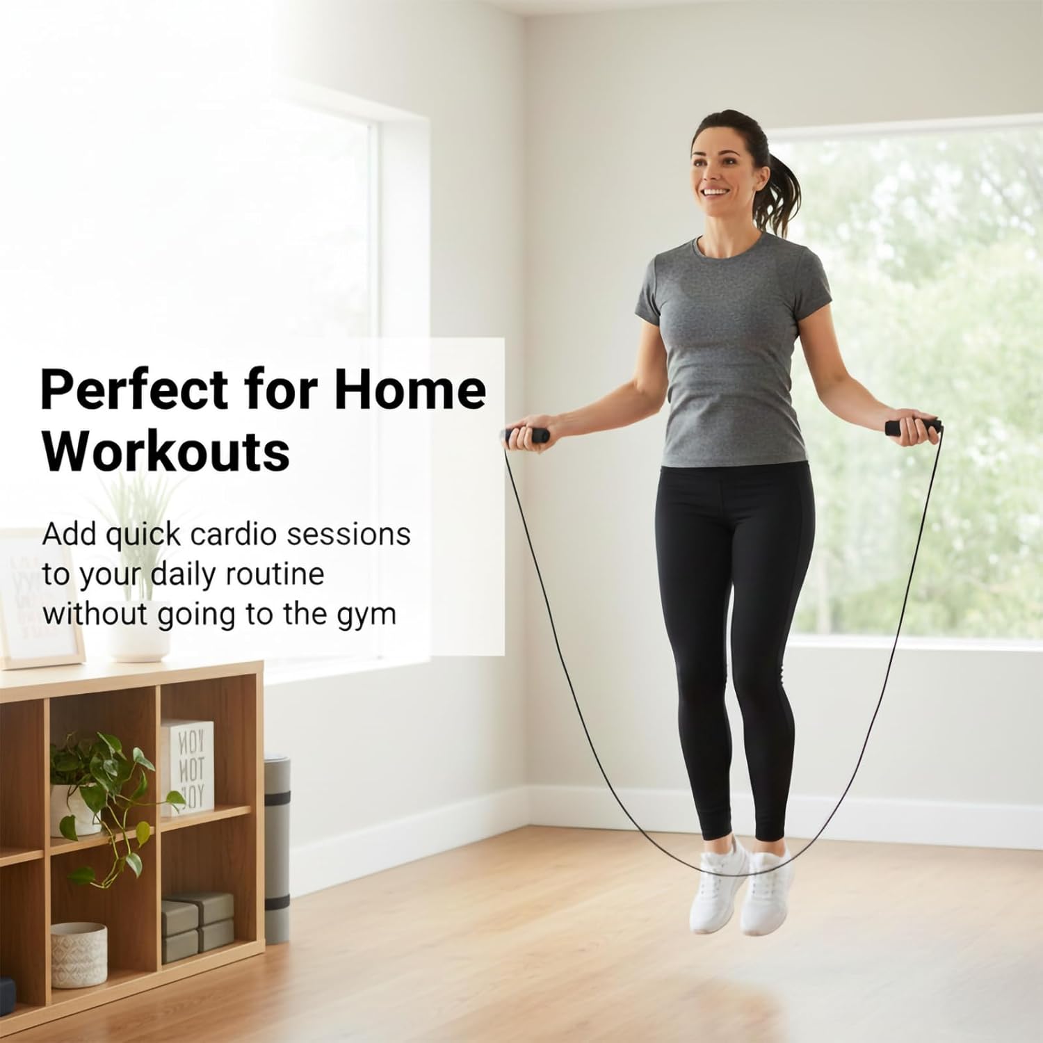 XYLsports Jump Rope - Adjustable PVC Fitness Rope with Tangle-Free Design & Foam Handles | Ideal for Cardio & Home Workouts