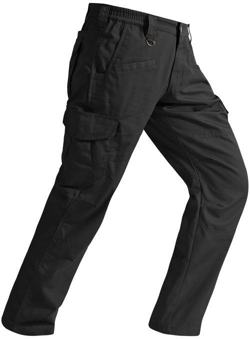 Cargo Pants for Mens Breathable Ripstop Cargo Work Pants Outdoor Quick Dry Stretch Tactical Construction Hiking Travel Pants with 9 Pockets Black 36Wx32L