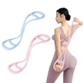Figure 8 Resistance Band, Upgraded Full Body Training Multi-Function Design, Women's Multi-Function Resistance Band, Anti-Skid handleportable, Ideal for Yoga and Pilates Stretching Exercises-Pink+Blue