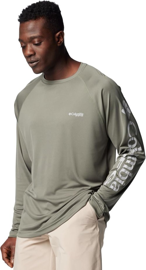 Columbia Men's PFG Long Sleeve Fishing Shirt - Quick-Dry, UV Protection, Lightweight Comfort