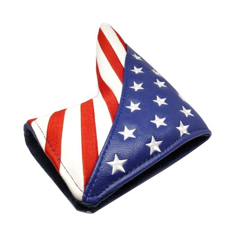 1pc Stars Stripes Design Golf Putter Cover Blade Magnetic Headcover