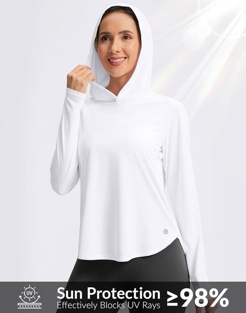 G Gradual Women's UPF 50+ Sun Shirt - Lightweight Long Sleeve Hoodie for Hiking & Fishing