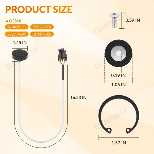 CLUBRALLY Speed Sensor Harness 48 Volt Kit with High Speed Sensor Magnet Fits EZGO TXT Golf Cart 620422+73328-G01