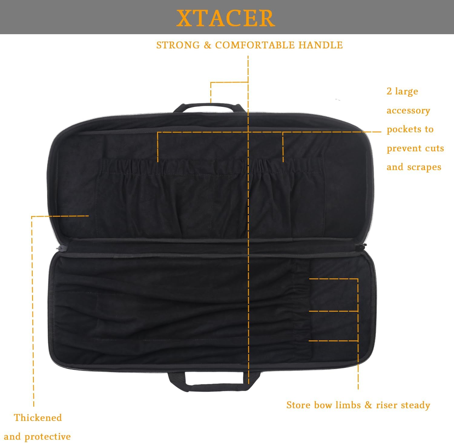 XTACER Tactical Bow Case - Fully Padded MOLLE Recurve Takedown Bow Storage | Durable Protection