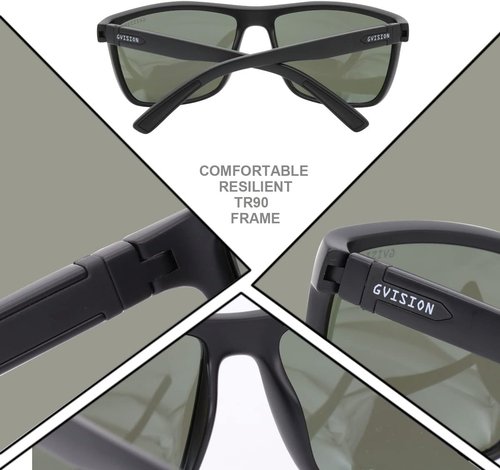 GVISION Polarized Fishing Sunglasses - UV400 Protection for Men & Women | Mirrored Sports Glasses