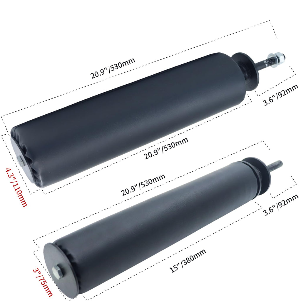 Single Leg Squat Roller/Nordic Hamstring Curl for Power Rack Attachments, Bulgarian Split Squat for Workout Esquipment Home Gym Accessories (Foam Diameter 3" / 75mm ，1" / 26mm Aperture)
