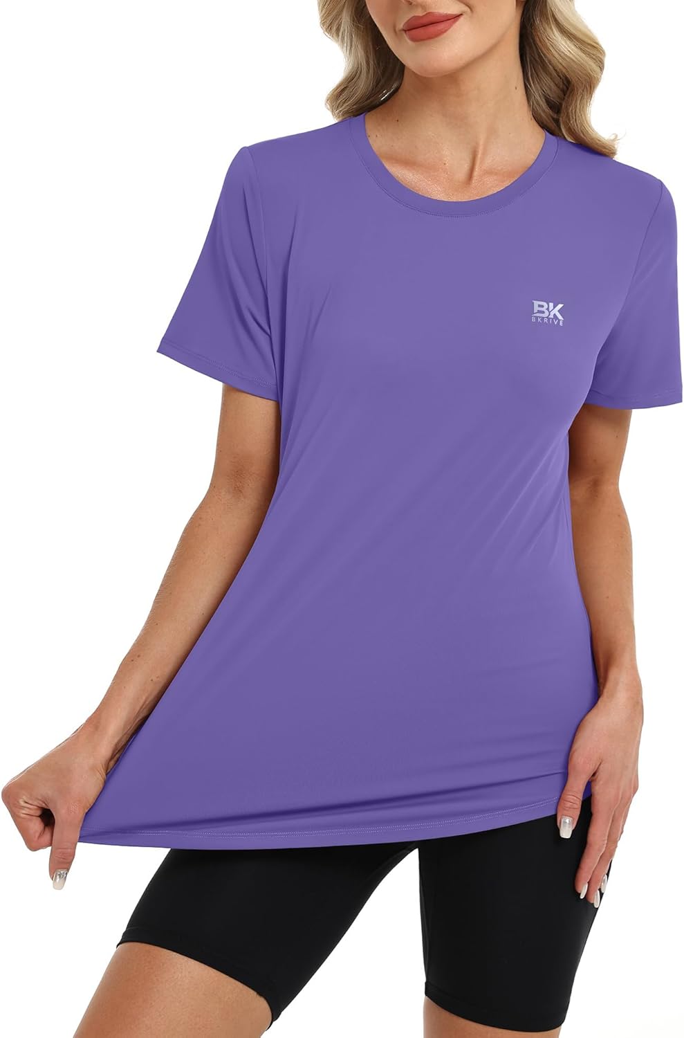 BKRIVE Women's Workout Tops - Lightweight Quick-Dry Hiking & Running Shirts | UPF 50+ (S-3XL)