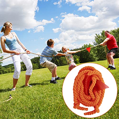 Outdoor Tug of War Rope 20 Feet - Family & Kids Playground Game - Orange / 20 Ft