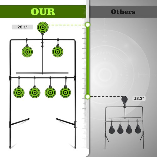 Ideagle Metal BB Gun Targets - Resetting Airsoft Shooting Target for .177/.20 Caliber | Backyard Fun