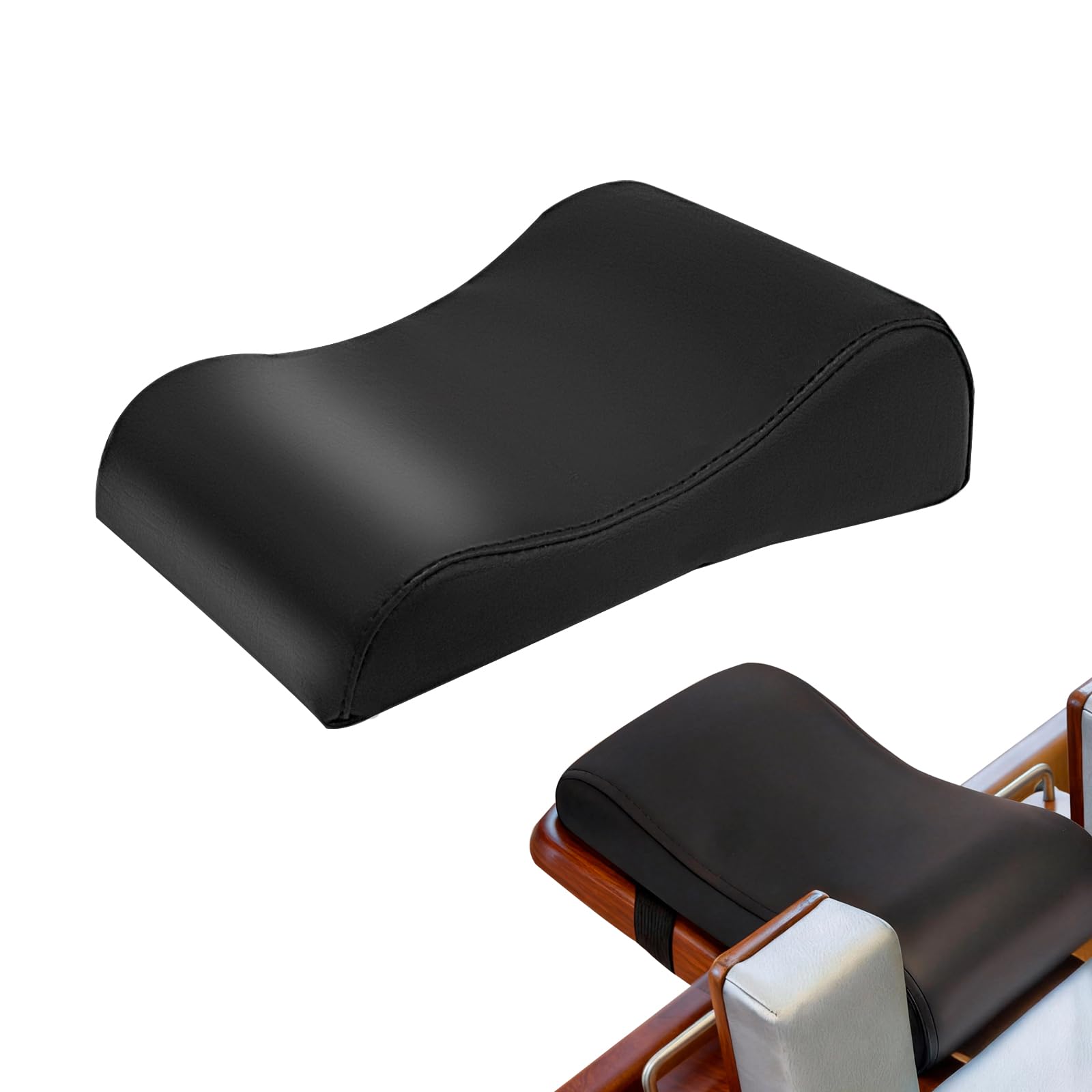 Pilates Reformer Head & Neck Support Pillow – Ergonomic Pilates Cushion for Cervical Alignment – High-Density Foam Headrest with Adjustable Strap – Fits Most Reformer Machines & Home Pilates Equipment