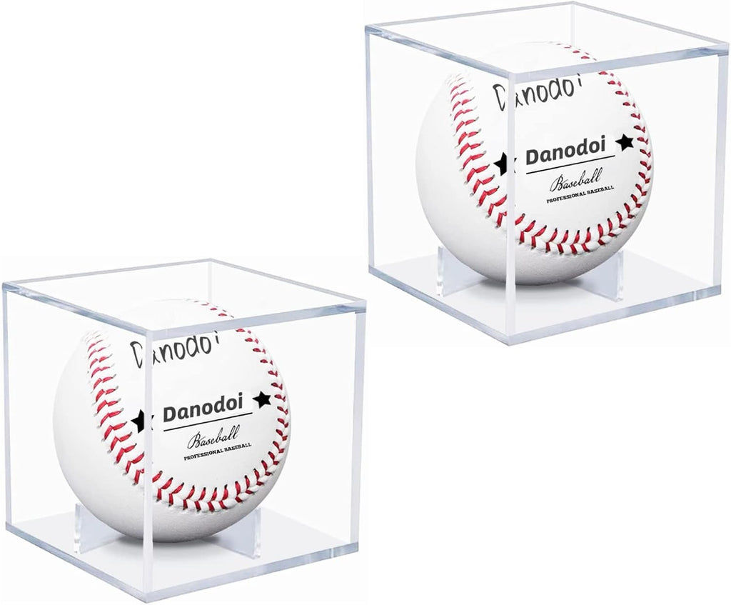Skiennix Baseball Display Case - UV Protected Acrylic Holder for Official Size Baseballs | 2 Pack