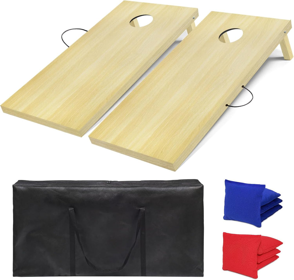 Regulation Cornhole Board Set - 4 Ft x 2 Ft Game with 8 Toss Bags & Carrying Case