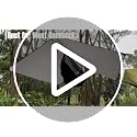 Sunyear Double Camping Hammock with Rain Fly Tarp and Net - Green Bundle 78"W x 118"L