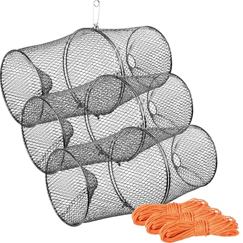 Crawfish Trap Steel Mesh with Spring Clip, for Crawdads Crayfish
