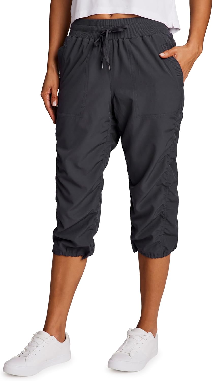 RBX Active Capri Pants - Lightweight Stretch Joggers for Women | Casual Drawstring Design