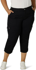 Lee Women's Plus Size Cargo Capri Pants - Flex-To-Go Mid-Rise Relaxed Fit | Comfortable & Stylish