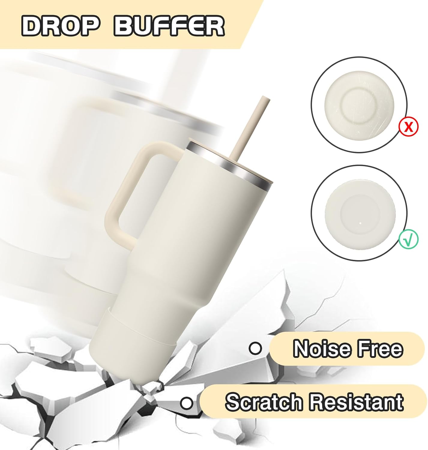 WUQID Silicone Boot Sleeve - Anti-Slip Cover for Hydro Flask & Stanley Tumblers | Fits 12-40oz Bottles