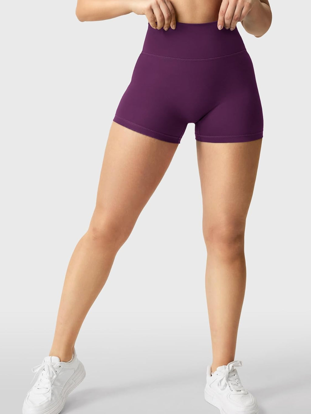 YEOREO Women's Biker Shorts - High Waist, No Front Seam, Hidden Scrunch | Perfect for Gym & Yoga