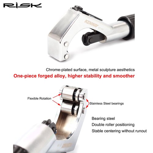 SONZUIA Road Mountain Bike Fork Steerer Seat Post Handlebar Tube Cutter Tool, Bicycle Metal Pipe Cutter Tool with 5pcs Cutter Wheels for Size 1/4"-1-5/8" (6mm-42mm)