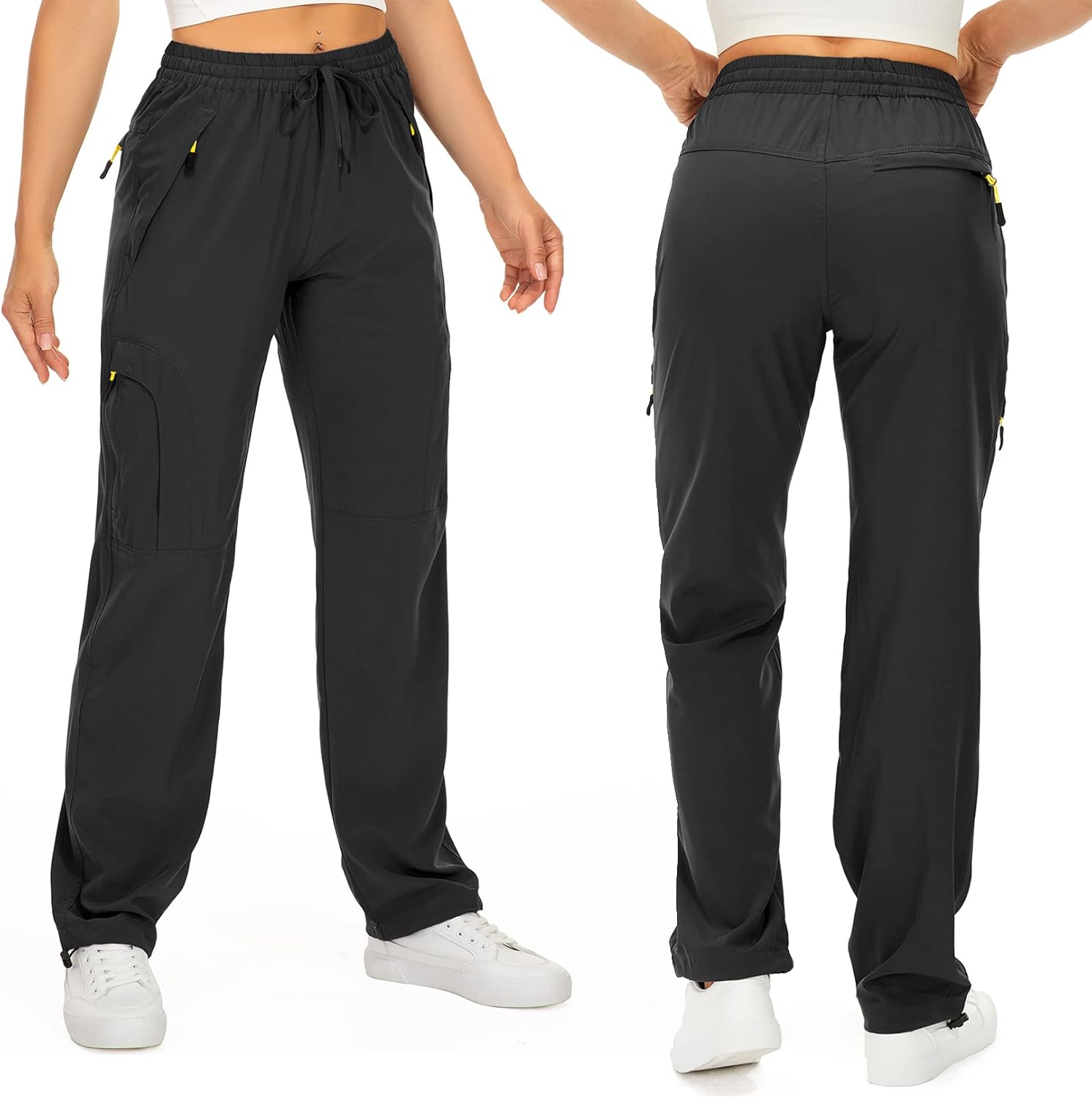 Skiennix Women's Hiking Pants - Quick Dry, Lightweight, UPF 50, Cargo Style with Zipper Pockets