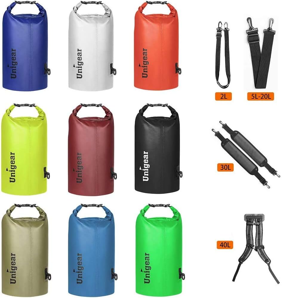 Unigear Waterproof Dry Bag - Lightweight Floating Storage for Kayaking, Fishing & Camping | 2L-40L Sizes