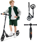 Nattork Kick Scooter for Kids & Teens | 220LB Weight Capacity, Adjustable Handlebar & Front Shock Absorber - Smooth 8" Wheels for Outdoor Fun