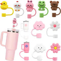 LDKEDKF Silicone Straw Covers for Stanley Cup - 11Pcs Reusable Topper for 30 & 40oz Tumblers