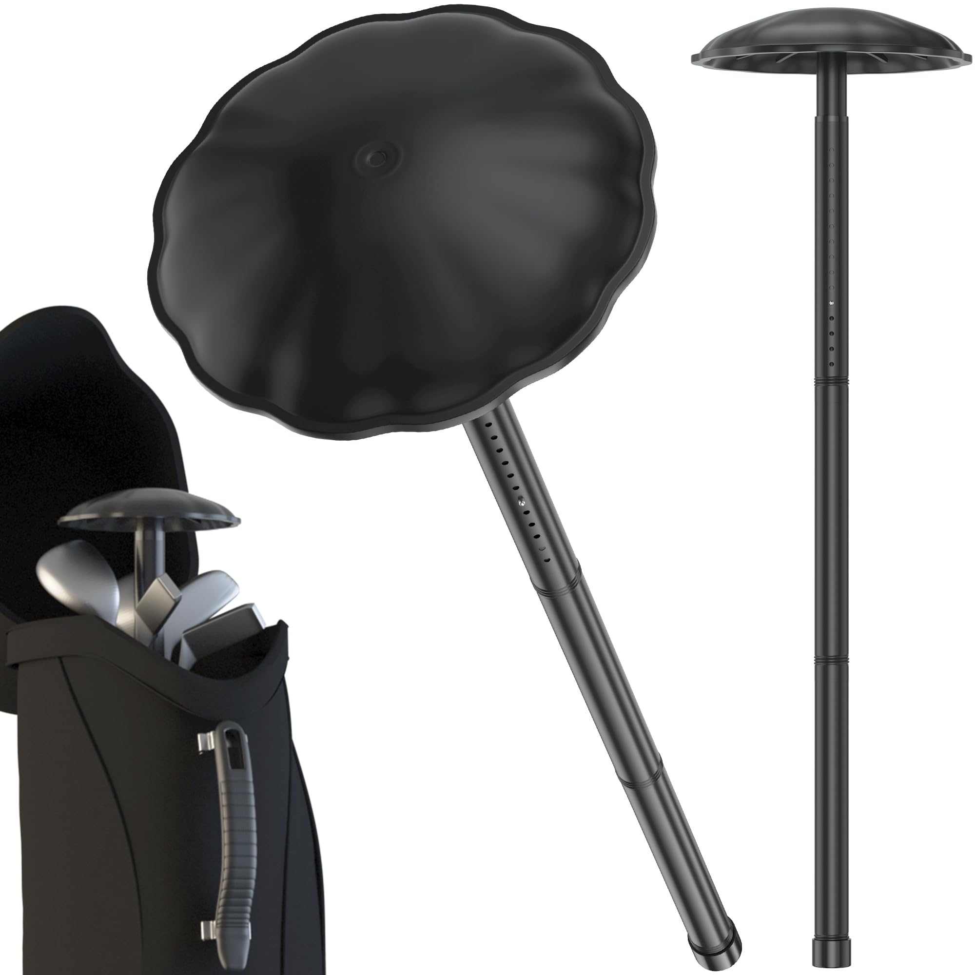 Scisum Golf Travel Bag Support Pole - Heavy-Duty Alloy Steel Golf Club Protector with ABS Cover, Adjustable 27-56 Inch, Tool-Free Installation for Travel Bags