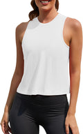Skiennix Women's Workout Crop Tops - Flowy Sleeveless Athletic Tanks | 3-Pack for Yoga & Fitness