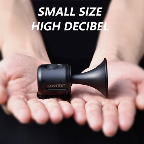 120dB Bike Electric Horn – Loud Cycling Bell for Adults & Kids – Easy Install, IPX4 Waterproof Bicycle Horn (Black)